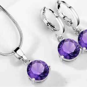 Elegant Purple Gemstone Jewelry Set